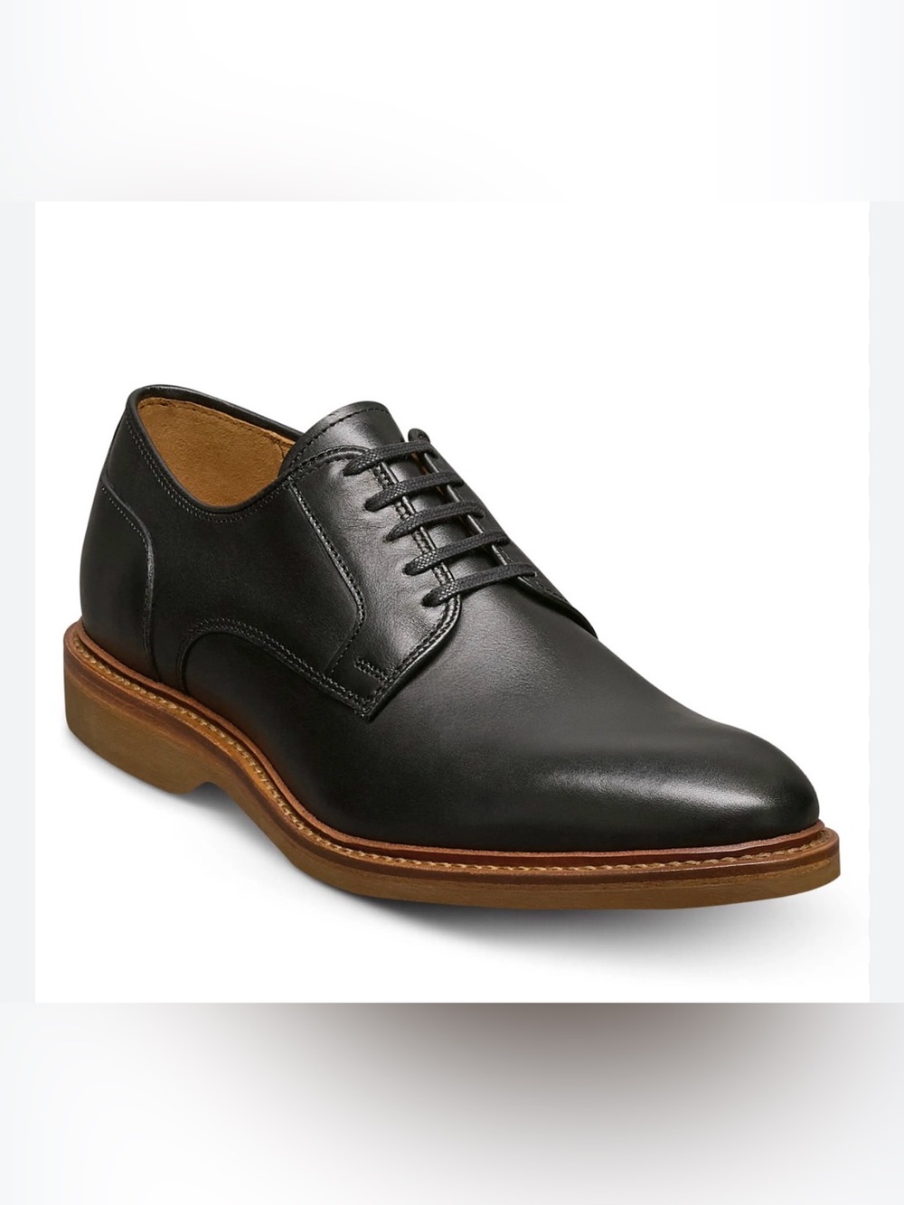 Nordstrom Black Leather Derby Oxfords with Brown Welt